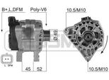 Era 210396A - Alternatore Oe 5702 A2 Per Xsara, C3 Pluriel (Hb), C3 I (Fc, Fn), C2 Enterprise (Jg), C2 (Jm), 307 Sw (3H), 307 Cc (3B), 307, 206 Sw (2E/K), 206 (2A/C), 206 Cc (2D), 1007 (Km)