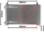 Van Wezel 40005258 Condensatore Climatizzatore Condensatore Climatizzatore Adatto Per Peugeot 206 Hatchback (2A/C) + Essiccatore