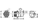 Prasco OLK446 - Compressore Aria Condizionata Oe 13124752 Per Astra H