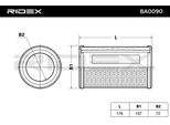 Ridex 8A0090 - Filtro Aria Oe 1444 Q9 Per Clio I, Clio Ii, Kangoo (Kc), Kangoo (Fc), Twingo I (C06), Twingo Ii (CN0), Twingo I (S06)