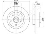 Japanparts DP-0704 - Oe 7701472838 Disco Freno, Asse Posteriore Per Grand Scenic Ii (Jm), Laguna Ii, Scenic Ii