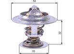 Gates TH26590G1 - Termostato Acqua Di Raffreddamento Oe 7439180811 Per Laguna I, Safrane Ii (B54), S70 (874), S80 I (184), S90 (964), V40 (645), V70 I (875, 876), C70 I (872, 873), S40 I (644), S60 I (384), V70 Ii (285), V90 (965), XC70 (295)