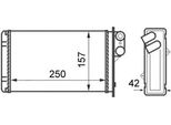 Mahle Ah 42 000S - Oe 644858 Scambiatore Di Calore, Riscaldatore Per 405 Ii, 406