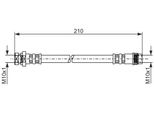 Bosch 1 987 476 044 - Tubo Freno Oe 46211 00QAB Per Espace Iv (Jk), Megane Ii, Scenic Ii, Laguna Iii, Laguna Ii, Kangoo (Fc), Kangoo (Kc), Grand Scenic Ii (Jm)