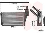 Van Wezel 43006228 - Oe 7701044790 Scambiatore Di Calore, Riscaldatore Per Clio Ii, Thalia I (Lb), Thalia Ii (Lu)