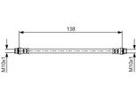 Bosch 1 987 481 625 - Tubo Freno Oe 46 21 000 03R Per Grand Scenic Iii (Jz), Megane Cc, Megane Iii, Scenic Iii