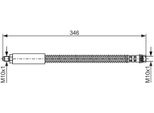 Bosch 1 987 476 859 - Oe 77 00 423 975 Tubo Freno Per Twingo Ii (CN0), Thalia Ii (Lu), Thalia I (Lb), Clio Ii