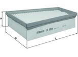Mahle Lx 3014 - Filtro Aria Oe 165463884R Per Megane Cc, Megane Iii, Scenic Iii, Grand Scenic Iii (Jz)