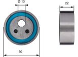 Gates T41154 - Puleggia Tenditore Oe 1307700QAD, Cinghia Di Distribuzione Per Clio I, Clio Ii, Kangoo (Kc), Kangoo (Fc), Megane I, Megane Scenic, Rapid, Twingo I (C06), Twingo I (S06), Twingo Ii (CN0)