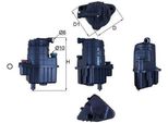 Mahle Kl 832D - Oe 164000890R Filtro Carburante Per Clio Ii, Clio Iii, Modus (F/JP0)