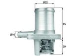 Mahle Ti 40 89 - Termostato Acqua Di Raffreddamento Oe 7700 868 980 Per Clio I, Twingo I (C06), Twingo I (S06)