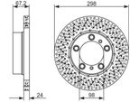 Bosch 0 986 479 674 - Oe 987 351 401 01 Disco Freno Per Boxster (987), Cayman (987)