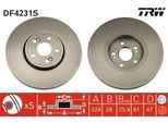 Trw DF4231S - Oe 82 00 242 318 Disco Freno Per Espace Iv (Jk), Vel Satis (BJ0)