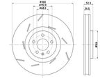 Hella 8DD 355 134-701 - Oe 95B615301E Disco Freno Per Macan (95B)