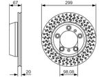 Bosch 0 986 479 A09 - Oe 987 352 401 01 Disco Freno Per 718 (982), Boxster (981), Boxster (987), Cayman (981), Cayman (987)