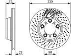 Bosch 0 986 479 581 - Oe 991 352 403 02 Disco Freno Per 911 (991), 911 (996), 911 (997), Panamera (970)
