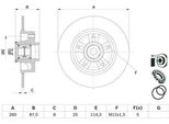 Bosch 0 986 479 E79 - Oe 43 20 001 66R Disco Freno Per Megane Iv