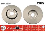 Trw DF4260S - Oe 82 00 242 317 Disco Freno Per Espace Iv (Jk), Laguna Ii