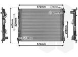 Van Wezel 43002375 - Oe 8200448553 Radiatore, Raffreddamento Motore Per Twingo Ii (CN0), Wind (E4M)