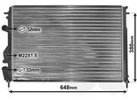 Van Wezel 43002241 - Oe 7700425842 Radiatore, Raffreddamento Motore Per Megane I, Megane Scenic, Scenic I