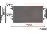 Van Wezel 43005280 Condensatore Climatizzatore Condensatore Climatizzatore Per Renault Laguna Ii Grandtour (KG0/1)
