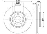 Japanparts DI-0707 - Oe 402060002R Disco Freno, Asse Anteriore Per Scenic Iii, Grand Scenic Iii (Jz), Laguna Iii, Latitude (L70), Megane Cc, Megane Iii