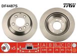 Trw DF4487S - Disco Freno Oe 7L8 615 601 G Per Q7 (4L), Cayenne (92A), Cayenne (9PA), Touareg (7L), Touareg (7P)
