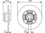 Bosch 0 986 479 760 - Oe 77 00 828 882 Disco Freno Per Clio Ii