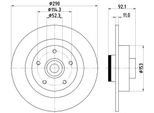 Hella 8DD 355 123-371 - Disco Freno Oe 402020536R Per Grand Scenic Iii (Jz)