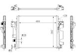 Nrf 59274 - Oe 214101206R Radiatore, Raffreddamento Motore Per Twingo Iii (Bc), Forfour (453), Fortwo Cabriolet (453), Fortwo (453)
