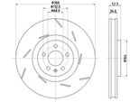 Hella 8DD 355 134-671 - Oe 95B615302E Disco Freno Per Macan (95B)