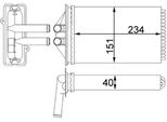 Mahle Ah 92 000S - Oe 99757212900 Scambiatore Di Calore, Riscaldatore Per 911 (997), 911 (996), Boxster (986), Boxster (987), Cayman (987)