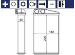 Mahle Ah 17 000S - Oe 7701207712 Scambiatore Di Calore, Riscaldatore Per Grand Scenic Ii (Jm), Megane Ii, Scenic Ii