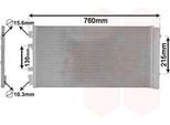 Van Wezel 43005483 - Oe 92100 0294R Condensatore Aria Condizionata Con Essiccatore Per Grand Scenic Iii (Jz), Megane Cc, Megane Iii, Scenic Iii