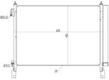Nrf 350460 - Condensatore Aria Condizionata Oe 921005115R Con Essiccatore Per Koleos I (Hy)