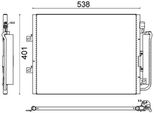 Mahle Ac 641 000S - Oe 8200448252 Condensatore Aria Condizionata Con Essiccatore Per Twingo Ii (CN0)