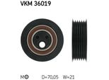 Skf Vkm 36019 - Oe 77 00 862 743 Puleggia Tenditore, Cinghia A V Per Espace Iii (Je), Laguna I, Safrane Ii (B54)