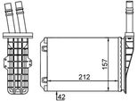 Mahle Ah 209 000S - Oe 60 25 370 900 Scambiatore Di Calore, Riscaldatore Per Avantime (DE0), Espace Iii (Je)