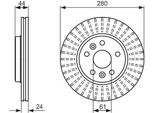 Bosch 0 986 479 611 - Oe 77 01 208 848 Disco Freno Per Megane Ii