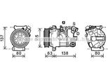 Prasco RTAK491 - Compressore Aria Condizionata Oe 7711497568 Per Grand Scenic Iii (Jz), Megane Cc, Megane Iii, Scenic Iii