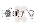 Van Wezel 4000K333 - Compressore Aria Condizionata Oe 6453JY Per 206 (2E/K), 206 Sw (2E/K), 206 (2A/C)