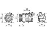 Prasco RTAK489 - Compressore Aria Condizionata Oe 7711497392 Per Grand Scenic Iii (Jz), Megane Cc, Megane Iii, Scenic Iii