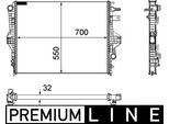 Mahle Cr 1184 000P - Oe 7P6121253 Radiatore, Raffreddamento Motore Per Cayenne (92A), Touareg (7L), Touareg (7P)