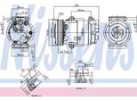 Nissens 89323 - Compressore Aria Condizionata Oe 7711135808 Per Grand Scenic Ii (Jm), Megane Ii, Scenic Ii