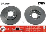 Trw DF2780 - Disco Freno Oe 6NO 615 301 C Per Arosa (6H), Lupo (6E1, 6X1), Polo (6N)