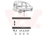 Van Wezel 4310426 - Oe 7701692446 Modanatura, Posteriore Destra Per Kangoo (Kc), Kangoo (Fc)