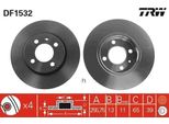Trw DF1532 - Disco Freno Oe A11 3501075 Per Inca (6K), Toledo I (1L2), Caddy Ii (9K), Golf Iii (1H), Golf Cabriolet (1E), Passat (35I), Vento (1H)