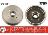 Trw DB4081 - Oe 171 501 615 A Bremstrommel FüR Arosa (6H), Cordoba (6K), Ibiza (6K), Toledo I (1L2), Polo (80, 86C), Polo (6N), Polo (6V), Jetta Ii (165, 19E, 1G2), Lupo (6E1, 6X1)