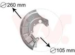 Van Wezel 5812372 - Oe 191615312B Piastra Di Ancoraggio, Asse Anteriore Destro Per Cordoba (6K), Polo (6V), Polo (6N)
