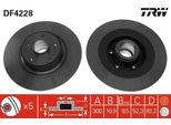 Trw DF4228 - Oe 82 00 663 193 Disco Freno Per Vel Satis (BJ0)